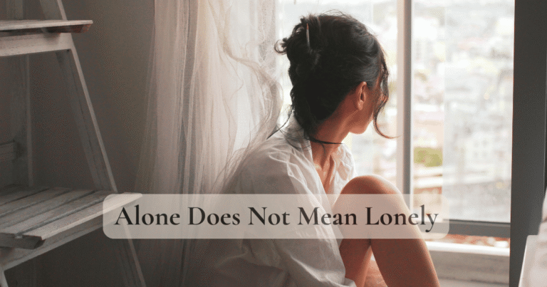 woman gazing out of the window. We do not see her face, just the back of her head which is pulled up into a clip. A sheer curtain is pulled to the side so window is in full view.