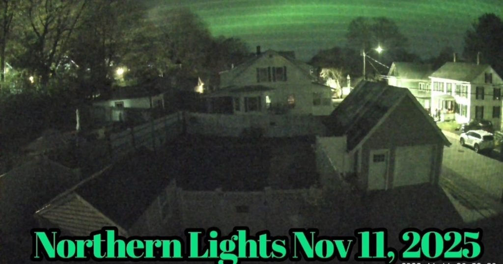 Wyze Cam v4 review — northern lights captured by my security camera