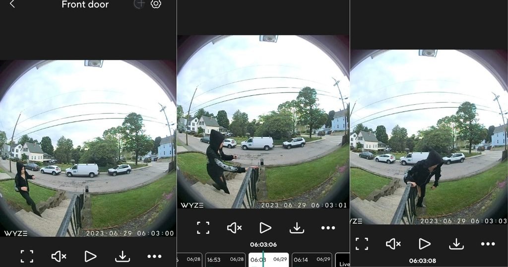 Trespasser caught on my Wyze doorbell cam (still shots)